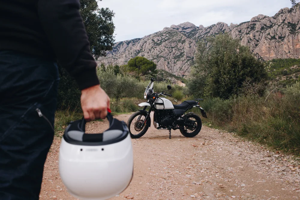 group friends ride motorcycles forest 1 jpg