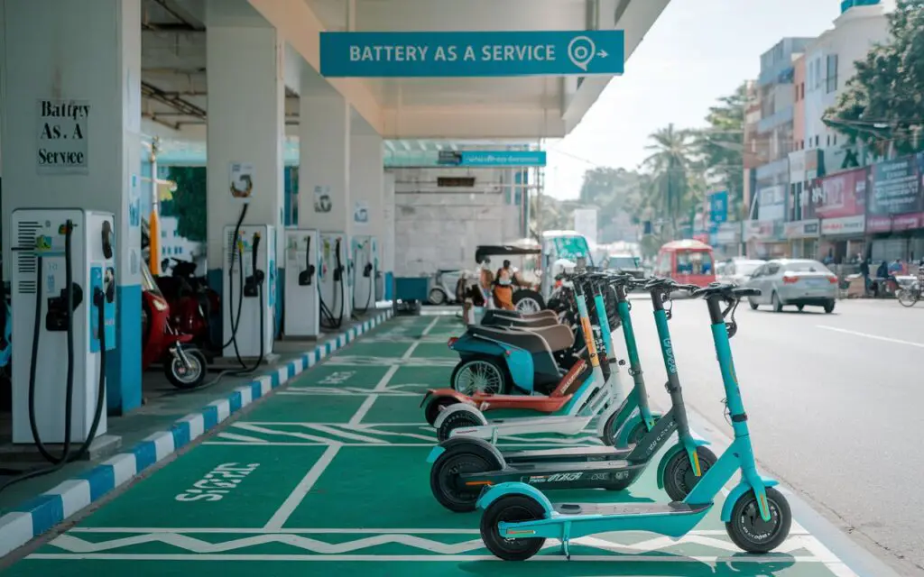 a photo of a baas battery as a service station in