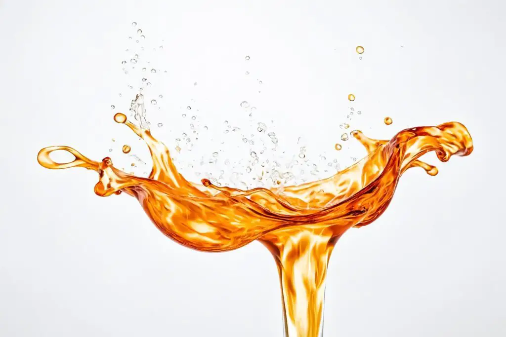 orange liquid splash with droplets free photo